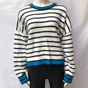 NewTopshop pullover black/white striped sweater 10